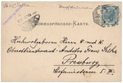 Innsbruck, Leopoldstrasse oberhalb der Triumphpforte mit Dampfstrassenbahn