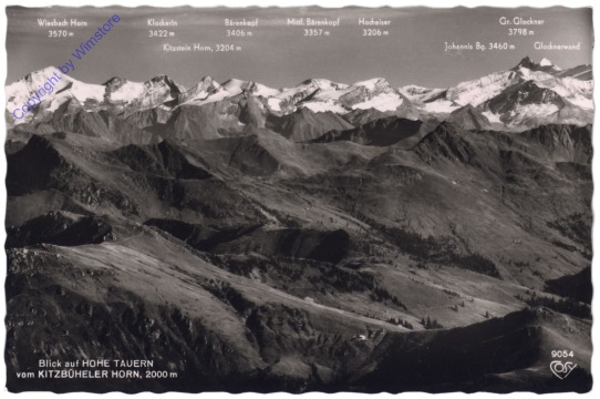 Kitzbühel, Blick auf Hohe Tauern vom Kitzbüheler Horn