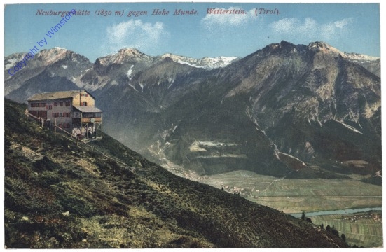 Wildermieming, Neuburgerhütte gegen Hohe Munde, Wetterstein