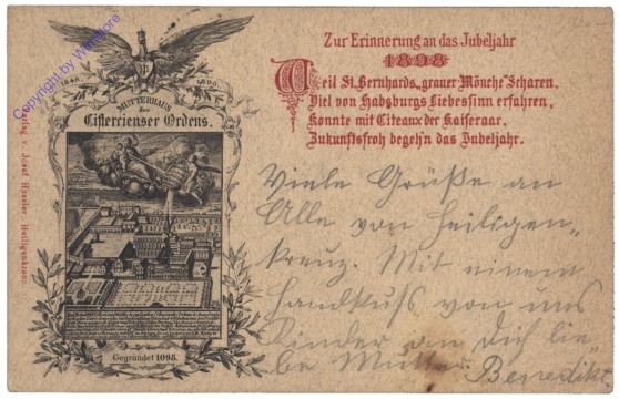 ak125922 Postkarte aus 1898; Mutterhaus des Cisterzienser Orden