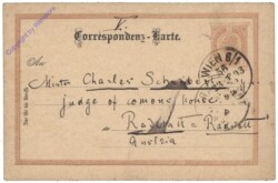 Correspondenz-Karte aus 1893; Lieber Carl Nr V.