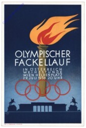 Olympischer Fackellauf in Österreich Weihestunde Wien Heldenplatz 29. Juli 1936 20 Uhr