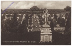 Potsdam, Sanssouci mit Denkmal Friedrichs des Großen