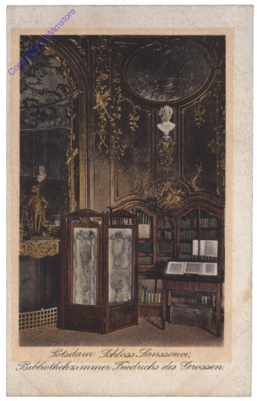 Potsdam, Schloss Sanssouci, Bibliothekszimmer Friedrich des Großen