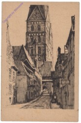 Lübeck, Marienkirche vom Fünfhausen aus gesehen