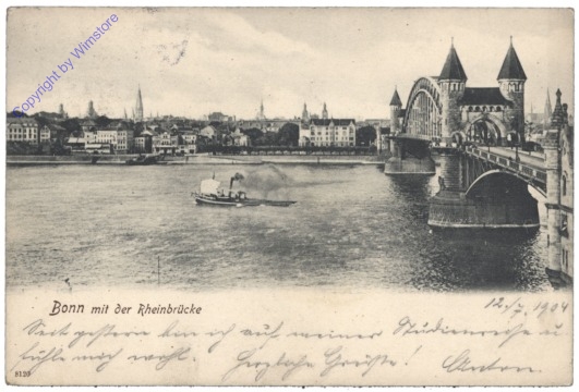 Bonn, mit der Rheinbrücke