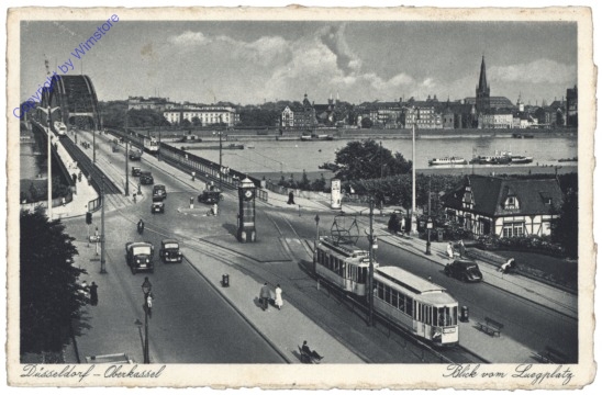 Düsseldorf, Oberkassel, Blick vom Luegplatz