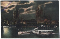 ak126376 Köln, Panorama, Mondschein