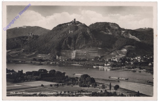 Königswinter, Das Siebengebirge: Drachenfels und Wolkenburg mit Rhondorf