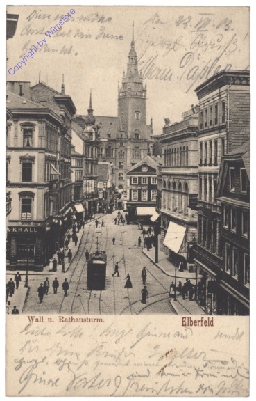Wuppertal, Elberfeld, Wall u. Rathausturm