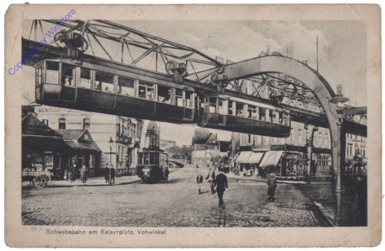 Wuppertal, Schwebebahn am Kaiserplatz, Vohwinkel