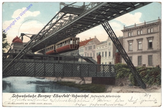 Wuppertal, Schwebebahn Barmen-Elberfeld-Vohwinkel, Haltestelle Adlerbrücke