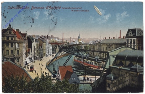 Wuppertal, Schwebebahn Barmen-Elberfeld, Haltestelle Wertherbrücke