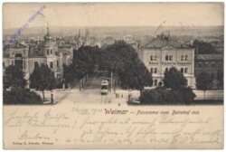 Weimar, Panorama vom Bahnhof aus
