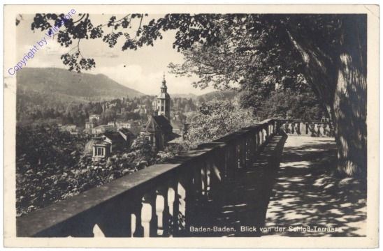 Baden-Baden, Blick von der Schloss-Terrasse