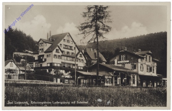 Bad Liebenzell, Erholungsheim Ludwigsburg mit Bahnhof