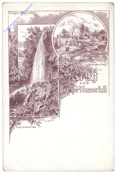 Bad Urach, Gruß vom Uracher Wasserfall