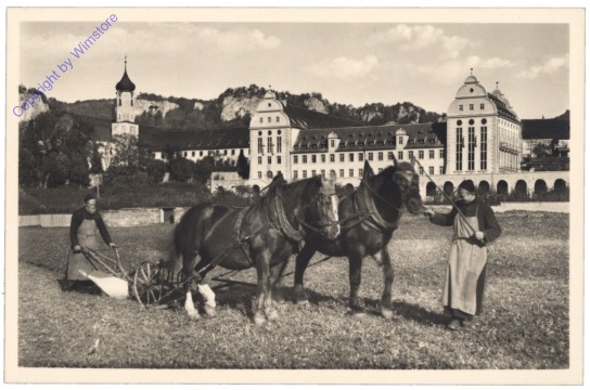 Beuron, Klosterbrüder bei der Arbeit