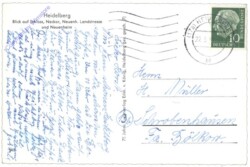 Heidelberg, Blick auf Schloss, Neckar, Neuenh. Landstrasse und Neuenheim