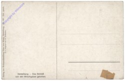 Heidelberg, Das Schloß von der Hirschgasse gesehen