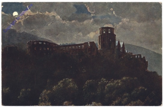 Heidelberg, Schloss Heidelberg bei Nacht