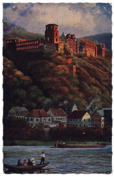 Heidelberg, Das Heidelberger Schloss von der Hirschgasse