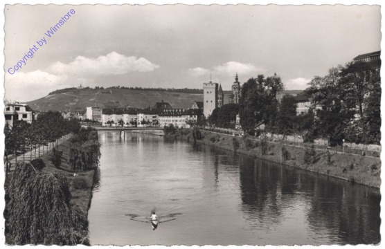 ak126686 Heilbronn, Neckarpartie mit Wartberg