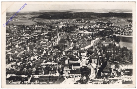 Konstanz, Blick vom Flugzeug aus