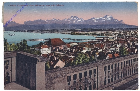 Konstanz, vom Münster aus mit Säntis