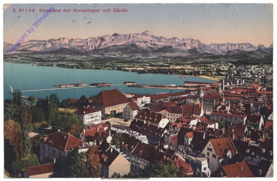 Konstanz, mit Kreuzlingen und Säntis