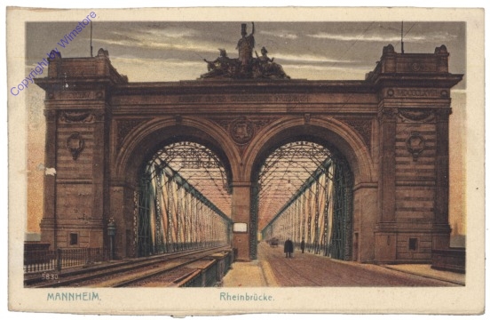 ak126756 Mannheim, Rheinbrücke
