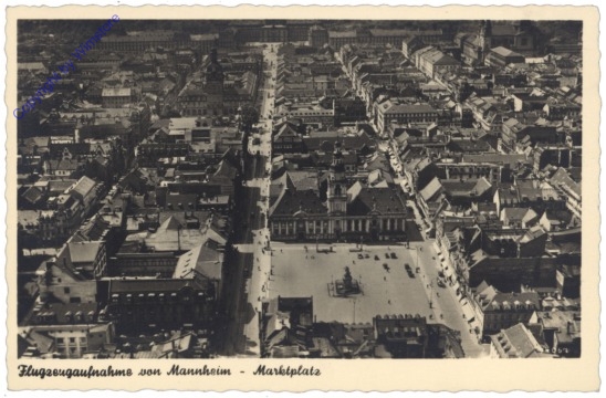 Mannheim, Marktplatz, Flugzeugaufnahme