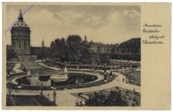 Mannheim, Friedrichsplatz mit Wasserturm
