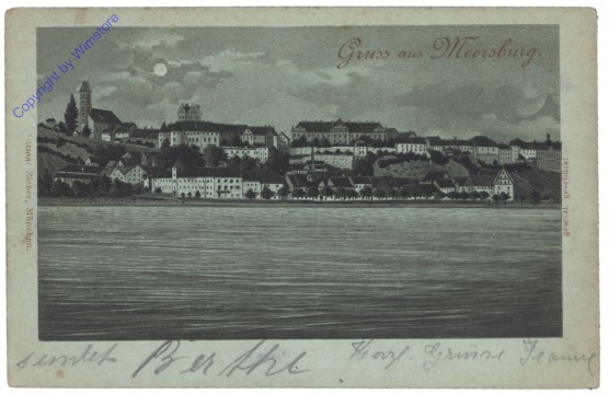 ak126784 Meersburg, Ansicht, Mondscheinkarte