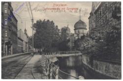 Pforzheim, Zerrenerstrasse mit Synagoge