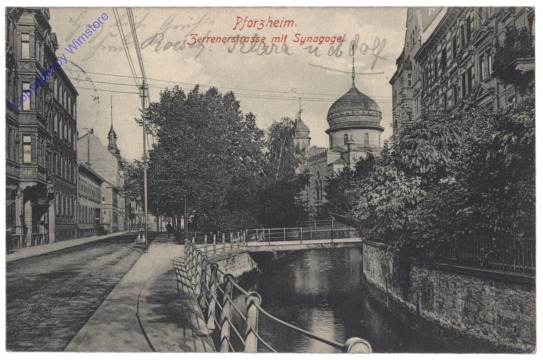 Pforzheim, Zerrenerstrasse mit Synagoge