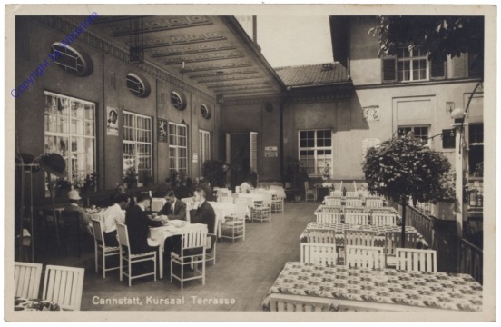 Stuttgart, Cannstatt, Kursaal, Terrasse