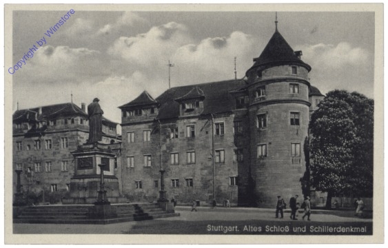 Stuttgart, Altes Schloß und Schillerdenkmal