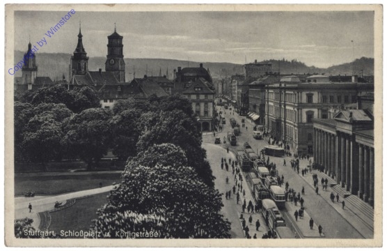 Stuttgart, Schloßplatz u. Königstraße