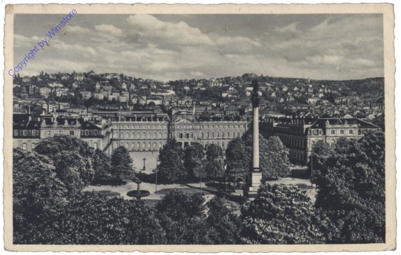 Stuttgart, Schloßplatz mit neuem Schloß