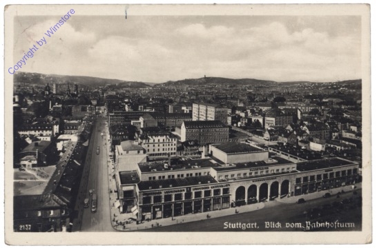 Stuttgart, Blick vom Bahnhofturm