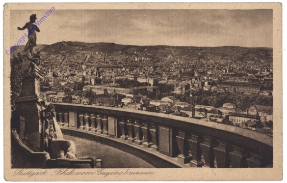 Stuttgart, Blick vom Eugensbrunnen