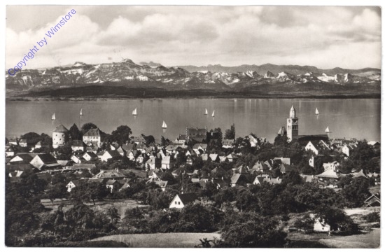 Überlingen, mit Schweizer Alpen