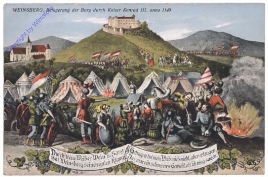 Weinsberg, Belagerung der Burg durch Kaiser Konrad III