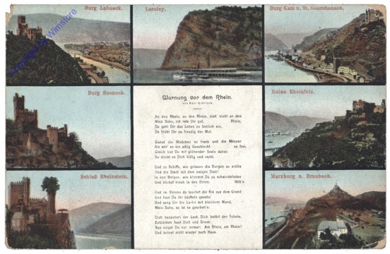 Warnung vor dem Rhein, Multiansicht