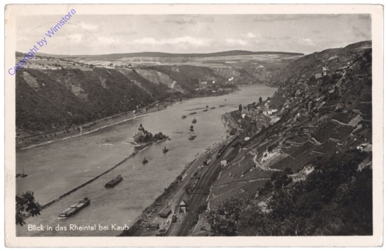 Kaub, Blick in das Rheintal