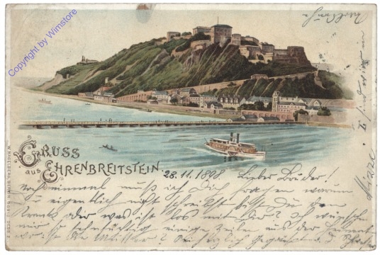 Koblenz, Ehrenbreitstein, Gruss aus