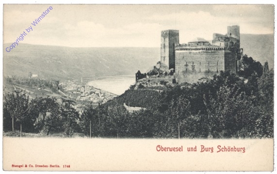 ak127080 Oberwesel, und Burg Schönburg