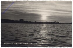 Plau am See, Abendstimmung am Plauer See mit Blick auf Plau