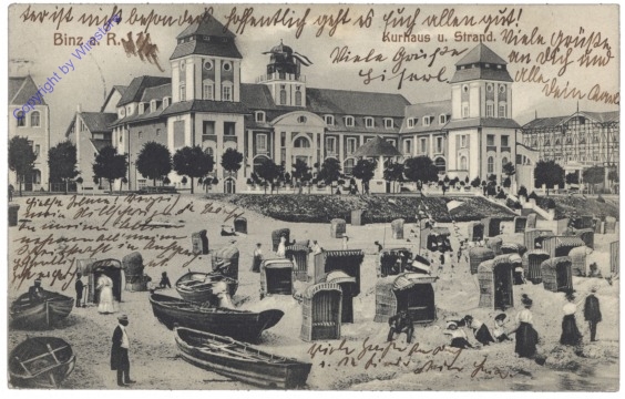 ak127165 Insel Rügen, Binz, Kurhaus und Strand